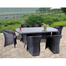 Garden Rattan Bistro Dining Chair Oval Table